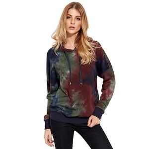 Verdusa Tie Dye Pullover Hoodie Sweatshirt